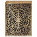 vidaXL tömör mangófa falra szerelhető fürdőszobaszekrény 38x33x48 cm