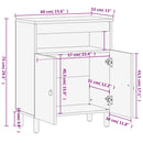 vidaXL tömör mangófa tálalószekrény 60 x 33 x 75 cm