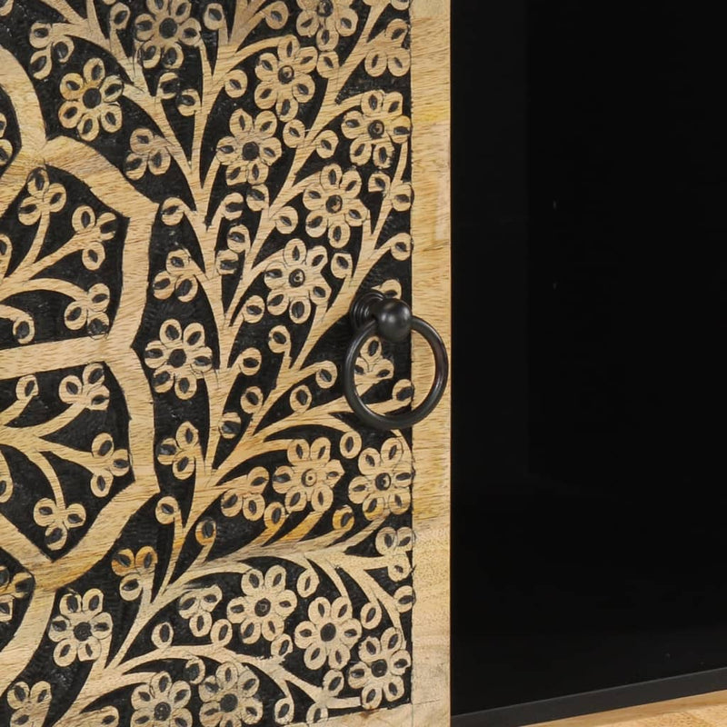 vidaXL tömör mangófa tálalószekrény 80 x 33 x 75 cm