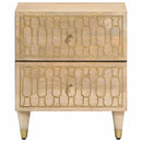 vidaXL 2 db tömör mangófa éjjeliszekrény 40 x 33 x 46 cm