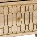 vidaXL 2 db tömör mangófa éjjeliszekrény 40 x 33 x 46 cm