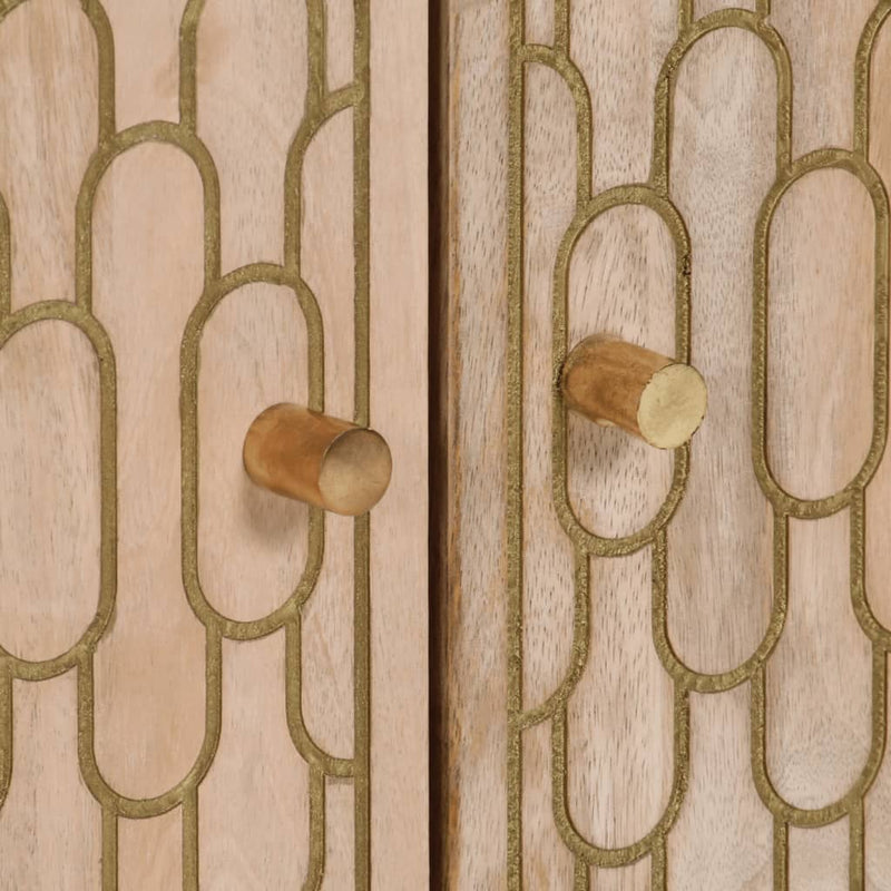 vidaXL tömör mangófa tálalószekrény 60 x 33 x 75 cm