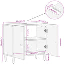 vidaXL tömör mangófa fürdőszobai mosdószekrény 62 x 33 x 58 cm