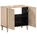 vidaXL tömör mangófa fürdőszobai mosdószekrény 62 x 33 x 58 cm