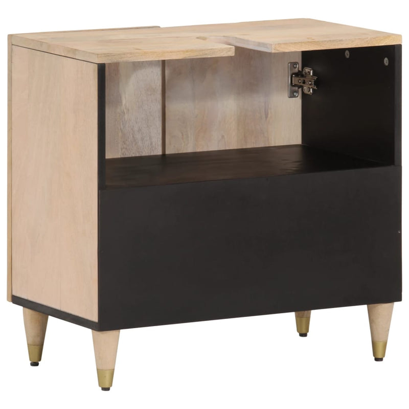 vidaXL tömör mangófa fürdőszobai mosdószekrény 62 x 33 x 58 cm