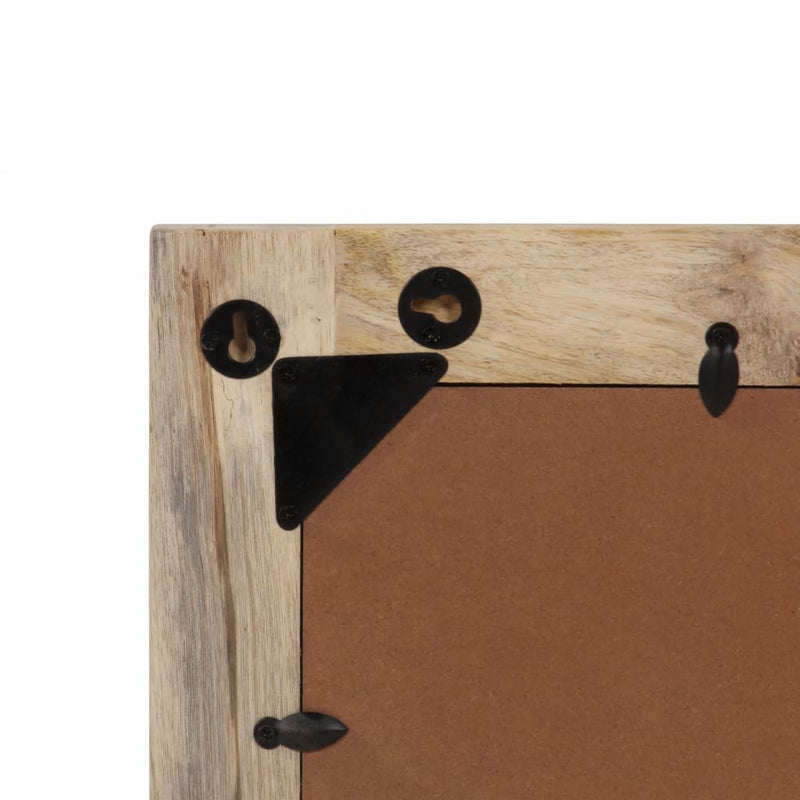 vidaXL tömör mangófa és üveg fürdőszobatükör 50 x 70 x 2,5 cm