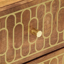 vidaXL 2 db tömör mangófa éjjeliszekrény 40 x 33 x 46 cm