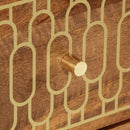 vidaXL tömör mangófa tálalószekrény 60 x 33 x 75 cm