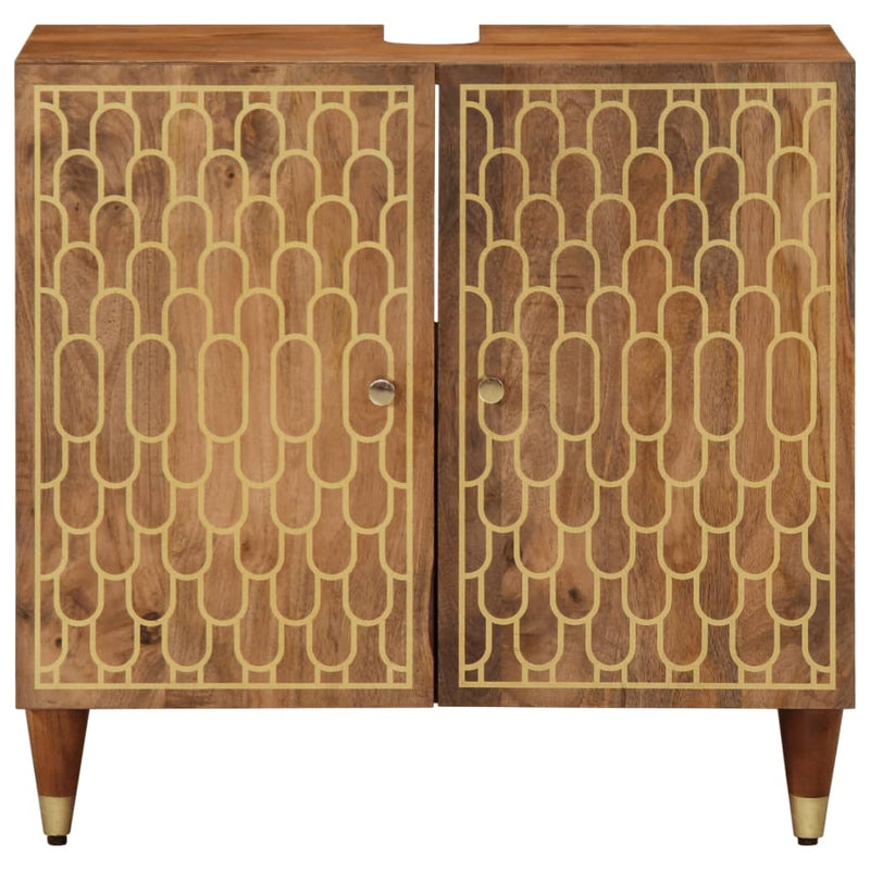 vidaXL tömör mangófa fürdőszobai mosdószekrény 62 x 33 x 58 cm