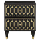 vidaXL 2 db tömör mangófa éjjeliszekrény 40 x 33 x 46 cm