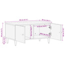vidaXL tömör mangófa dohányzóasztal 80 x 50 x 40 cm