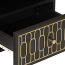 vidaXL 2 db tömör mangófa éjjeliszekrény 40 x 33 x 46 cm