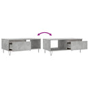 vidaXL betonszürke szerelt fa dohányzóasztal 90x50x36,5 cm