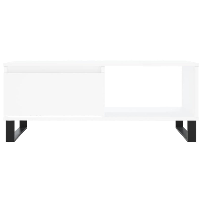 vidaXL fehér szerelt fa dohányzóasztal 90 x 50 x 36,5 cm