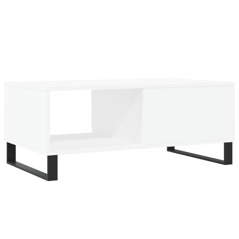 vidaXL fehér szerelt fa dohányzóasztal 90 x 50 x 36,5 cm