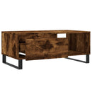 vidaXL füstös tölgy színű fatermék dohányzóasztal 90x50x36,5 cm