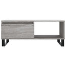 vidaXL szürke sonoma színű szerelt fa dohányzóasztal 90 x 50 x 36,5 cm