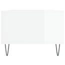 vidaXL magasfényű fehér szerelt fa dohányzóasztal 90 x 50 x 36,5 cm