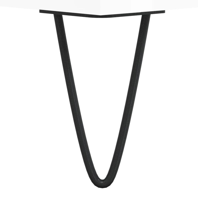 vidaXL magasfényű fehér szerelt fa dohányzóasztal 90 x 50 x 36,5 cm