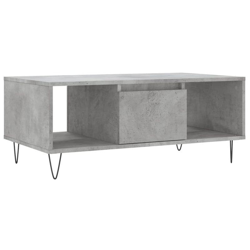 vidaXL betonszürke szerelt fa dohányzóasztal 90x50x36,5 cm