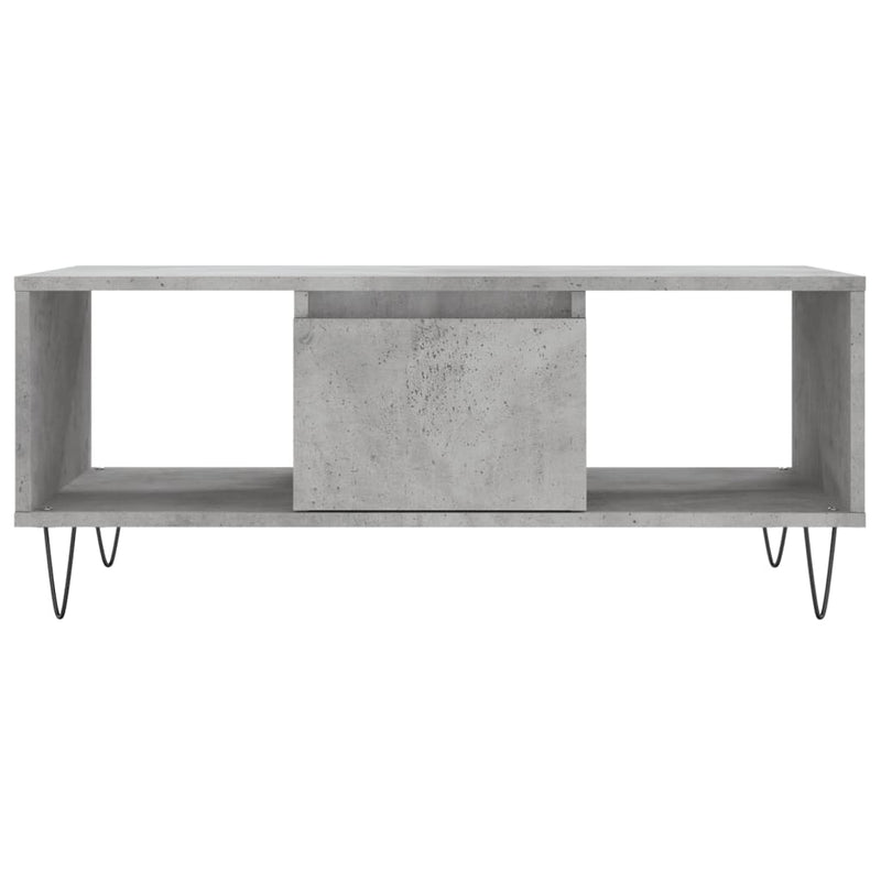 vidaXL betonszürke szerelt fa dohányzóasztal 90x50x36,5 cm