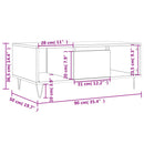 vidaXL betonszürke szerelt fa dohányzóasztal 90x50x36,5 cm