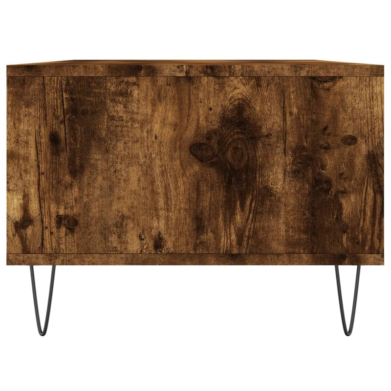 vidaXL füstös tölgy színű fatermék dohányzóasztal 90x50x36,5 cm