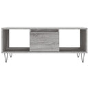 vidaXL szürke sonoma színű szerelt fa dohányzóasztal 90 x 50 x 36,5 cm
