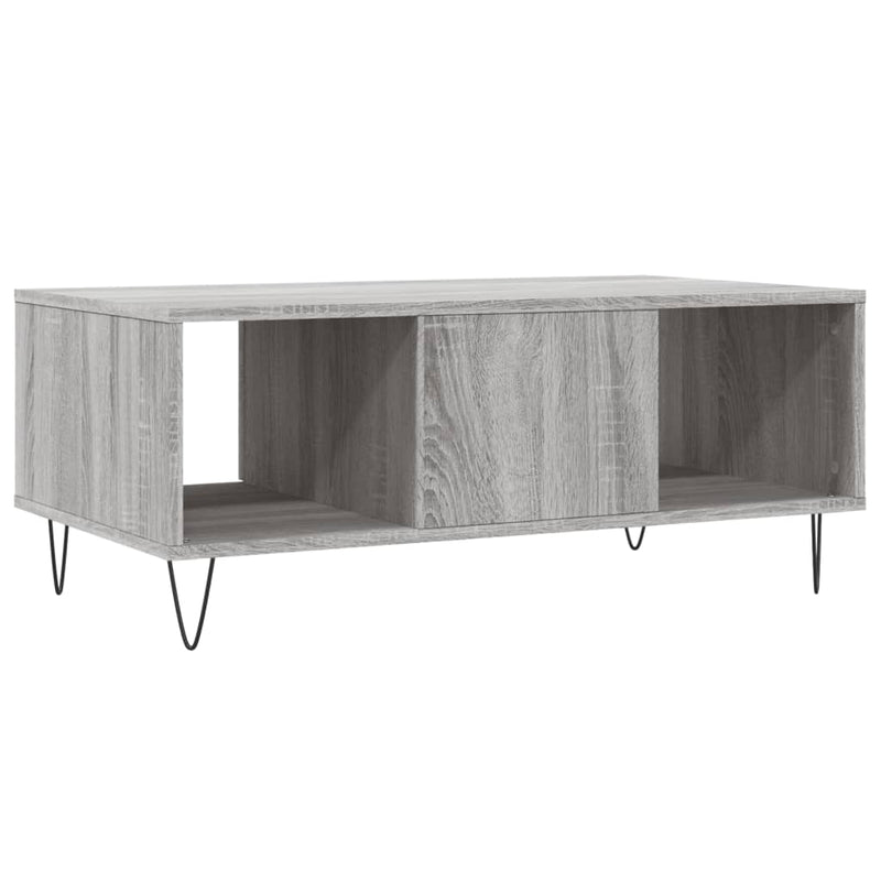 vidaXL szürke sonoma színű szerelt fa dohányzóasztal 90 x 50 x 36,5 cm