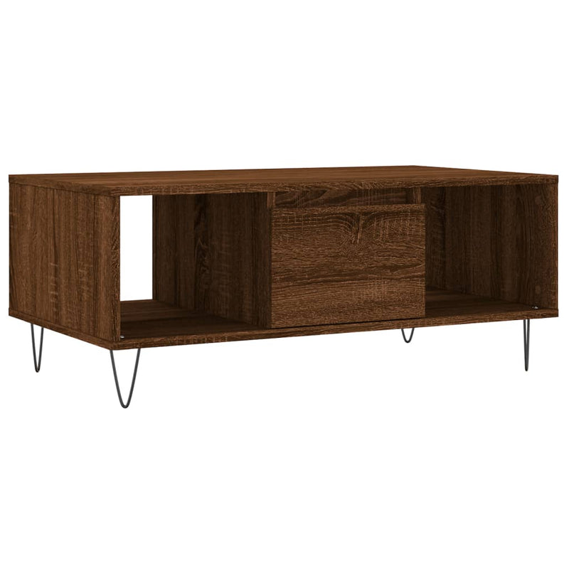 vidaXL barna tölgyszínű szerelt fa dohányzóasztal 90x50x36,5 cm