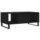vidaXL fekete szerelt fa dohányzóasztal 90x50x36,5 cm