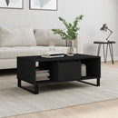 vidaXL fekete szerelt fa dohányzóasztal 90x50x36,5 cm