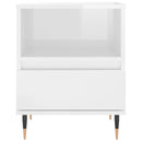 vidaXL 2 db magasfényű fehér szerelt fa éjjeliszekrény 40x35x50 cm