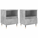 vidaXL 2 db betonszürke szerelt fa éjjeliszekrény 40 x 35 x 50 cm