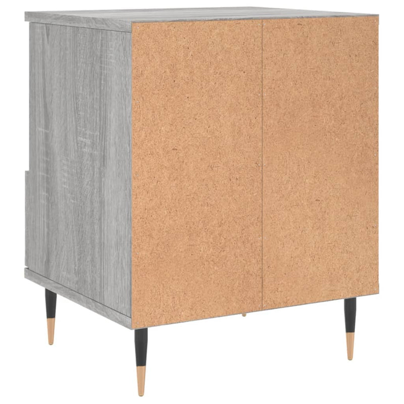 vidaXL 2 db szürke sonoma színű éjjeliszekrény 40 x 35 x 50 cm