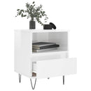 vidaXL 2 db magasfényű fehér szerelt fa éjjeliszekrény 40x35x50 cm