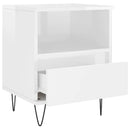 vidaXL 2 db magasfényű fehér szerelt fa éjjeliszekrény 40x35x50 cm