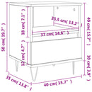 vidaXL barna tölgyszínű szerelt fa éjjeliszekrény 40 x 35 x 50 cm