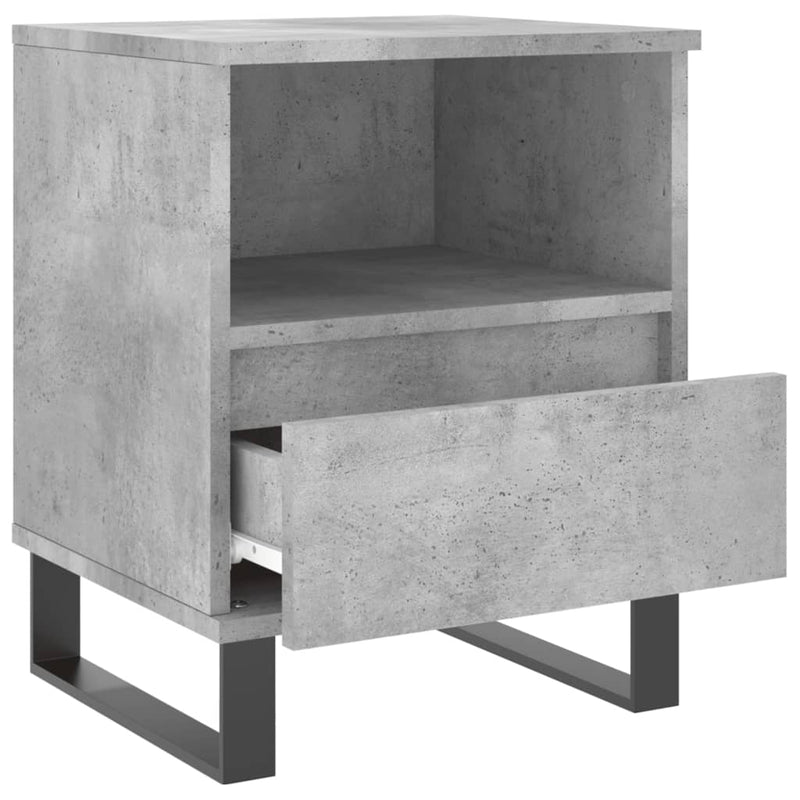 vidaXL betonszürke szerelt fa éjjeliszekrény 40x35x50 cm