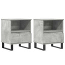 vidaXL 2 db betonszürke szerelt fa éjjeliszekrény 40 x 35 x 50 cm