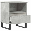 vidaXL 2 db betonszürke szerelt fa éjjeliszekrény 40 x 35 x 50 cm