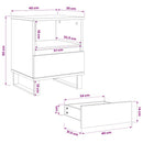 vidaXL 2 db betonszürke szerelt fa éjjeliszekrény 40 x 35 x 50 cm