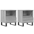 vidaXL 2 db szürke sonoma színű éjjeliszekrény 40 x 35 x 50 cm