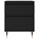 vidaXL 2 db fekete szerelt fa éjjeliszekrény 40 x 35 x 50 cm