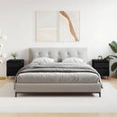 vidaXL 2 db fekete szerelt fa éjjeliszekrény 40 x 35 x 50 cm