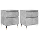 vidaXL 2 db betonszürke szerelt fa éjjeliszekrény 40 x 35 x 50 cm