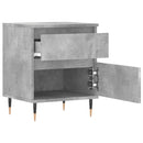 vidaXL 2 db betonszürke szerelt fa éjjeliszekrény 40 x 35 x 50 cm