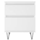 vidaXL 2 db fehér szerelt fa éjjeliszekrény 40 x 35 x 50 cm