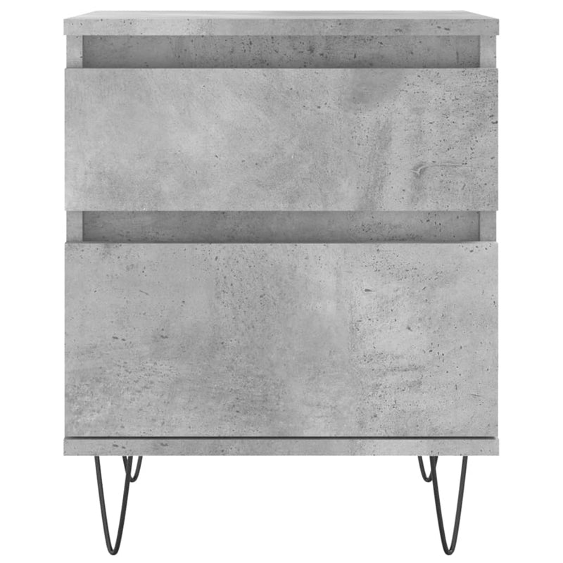 vidaXL betonszürke szerelt fa éjjeliszekrény 40x35x50 cm