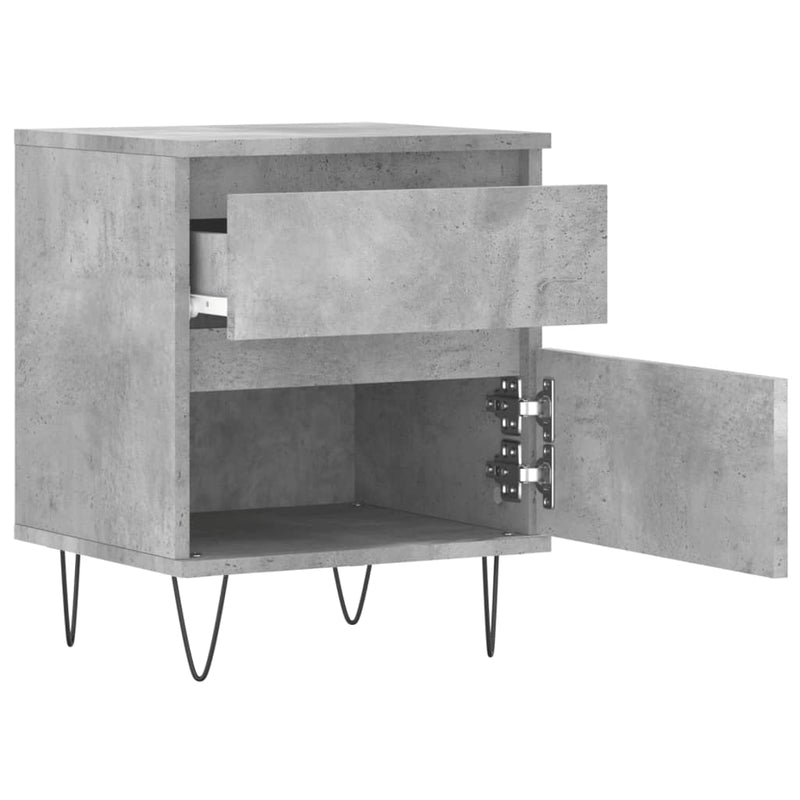 vidaXL betonszürke szerelt fa éjjeliszekrény 40x35x50 cm